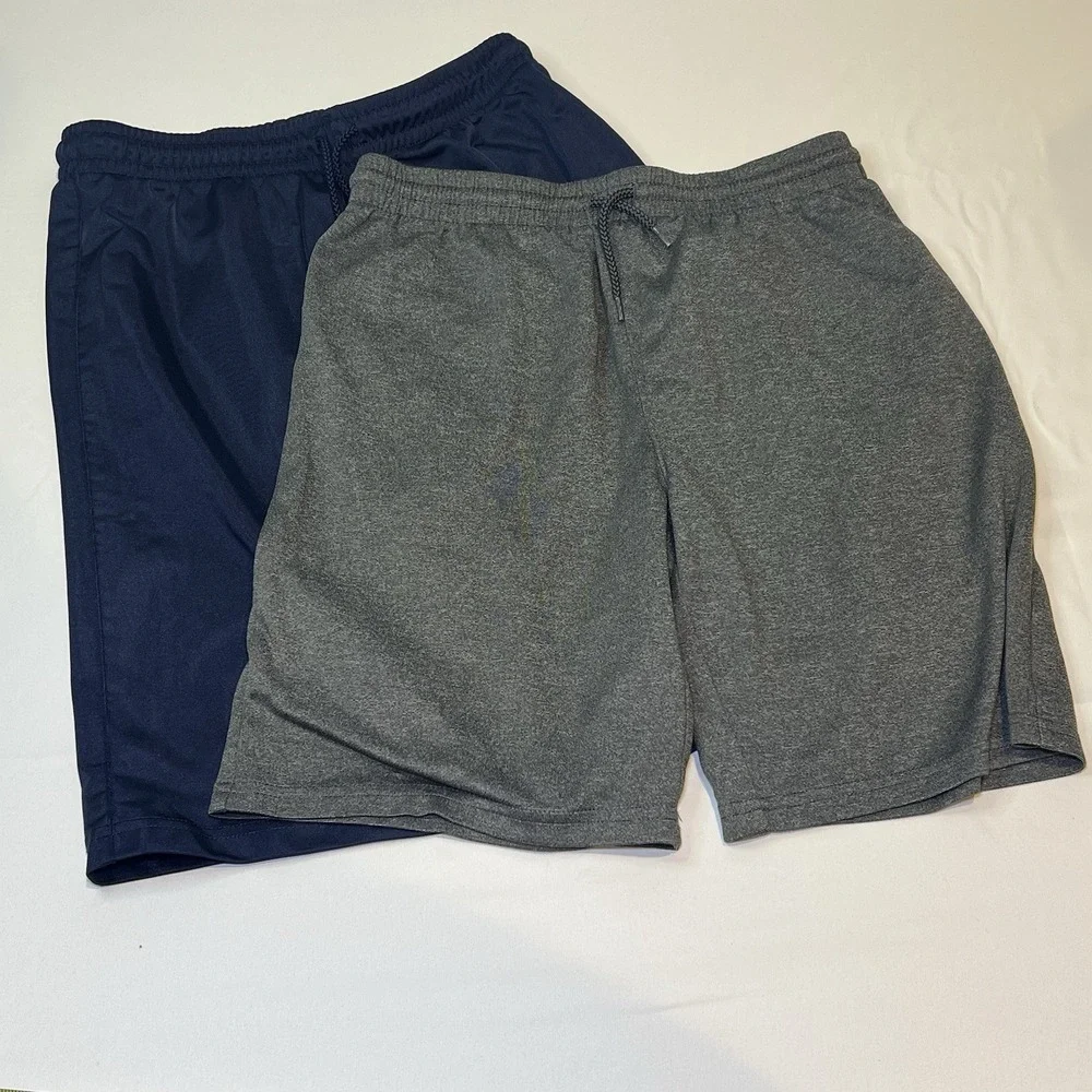2 Children's Place Sport XL Boy's Basketball Shorts Navy Gray Blue US 14‎ Lot
